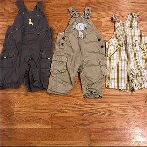 3 pairs of baby overalls